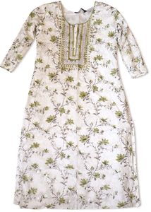 Elegant Floral Print Kurta