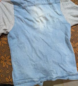 Campus SutraMen Stylish Casual Denim Hooded