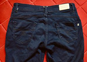 Navy Blue Straight Fit Jeans