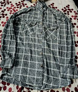 Gray Plaid Shirt