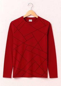 Brand New Geometric Print Long Sleeve Tee