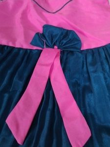 Pink And Teal Blue Frock...