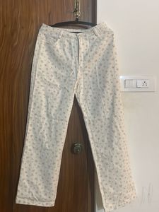 Floral Print Wide Leg Jeans