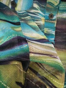 Sheer Abstract Print Shirt