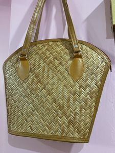 Woven Straw Tote Bag