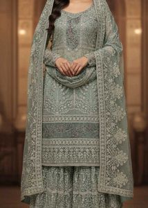 Pista Colour Pakistani Style Sharara Suit