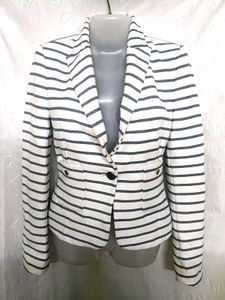 Zara Y2K Striped Blazer 💙 🤍