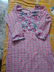 Floral Print Cotton Kurti