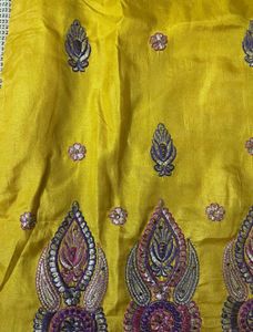 Embroidered Yellow Salwaar Suit Set