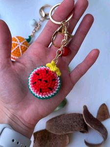 Strawberry Flower Keychain