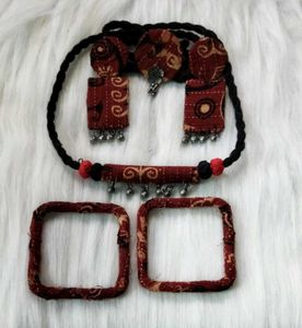 Handmade Fabric Jewelry Set