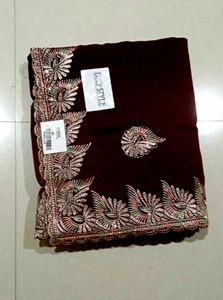 Elegant Embroidered Saree
