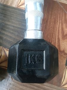 Steel Base Strong Dumbbells Each 1kg Pair.