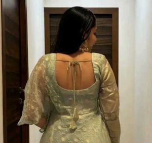 Green New Anarkali