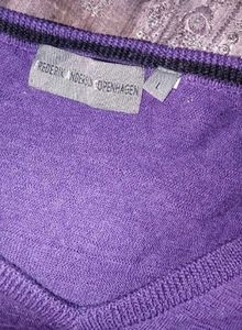 Purple V-Neck Sweater