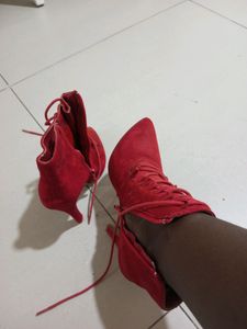 Oxblood Red Boots With Hills