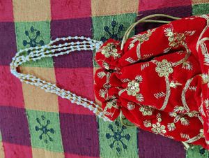 Red Velvet Potli Bag