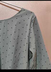 Grey Cinched Waist Top