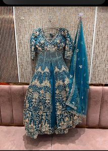 pure Handwork Gown 3set Skirt with Dupatta