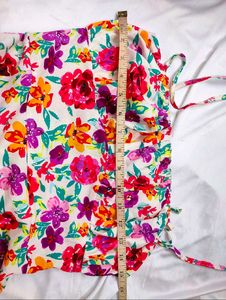 Shein Floral Slit Tie-up Dress🩷