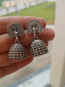 Peacock Jhumka Earrings