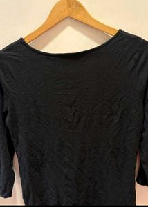 vintage Black Lace Trim Top