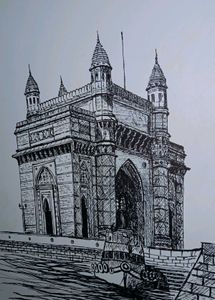 Gateway of India – Handmade Marker Sketch