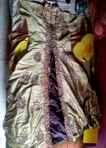 Gold Anarkali Ethnic Gown