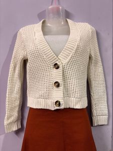 Yellow Knit Cardigan
