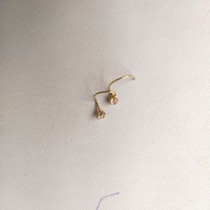 18k Pure Gold Ad Nose &amp; Earings 1pair(2pieces)