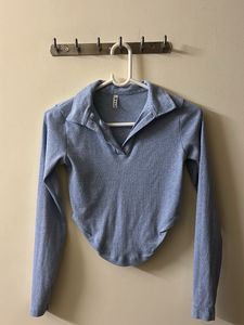 Blue Crop Top