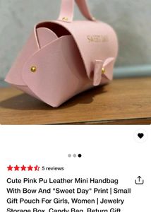 Pink &#39;Sweet Day&#39; Mini Top Handle Bag