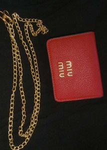 Authentic Red Wallet By Brand MIUMIU