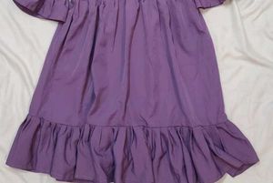 Cute Purple Ruffle Dress