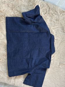 CROP DENIM SHIRT