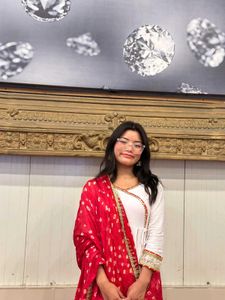 Red Dupatta Set