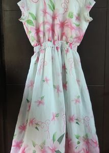 Floral Maxi Dress White &amp; Pink