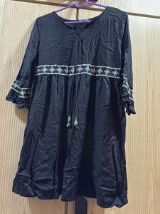 Black Embroidered Dress