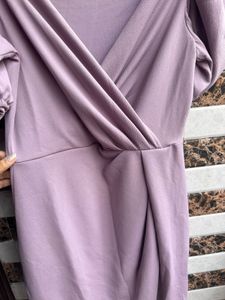 Lilac Puff Sleeve Dress