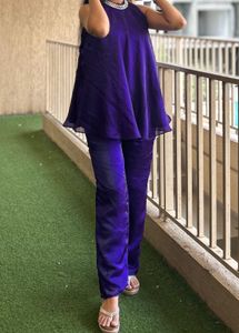 Purple Embellished cord set