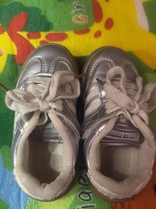 Silver Baby Sneakers