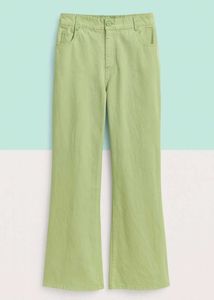 Green Flare Leg Pants