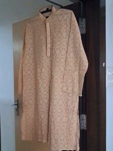 Peach Patterned Kurta
