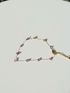 Purple Stone Beaded Anklet