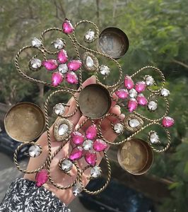 Floral Jeweled Candle t-light Holder