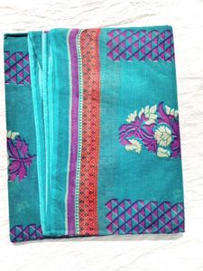 Traditional Printed Saree With Stitched Peticoat