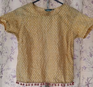 Orange Light Cotton Top
