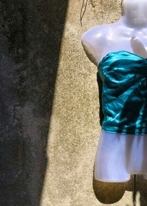 232. Teal Bandeau Top