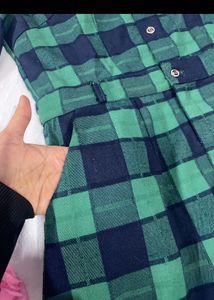 Green Plaid Midi Dress