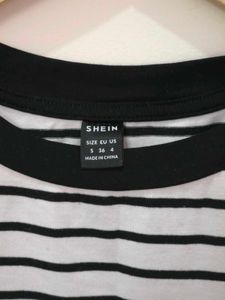 Striped T-Shirt Dress with Heart